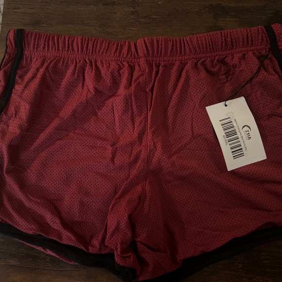 Zyia maroon training day mesh shorts - Picture 1 of 2